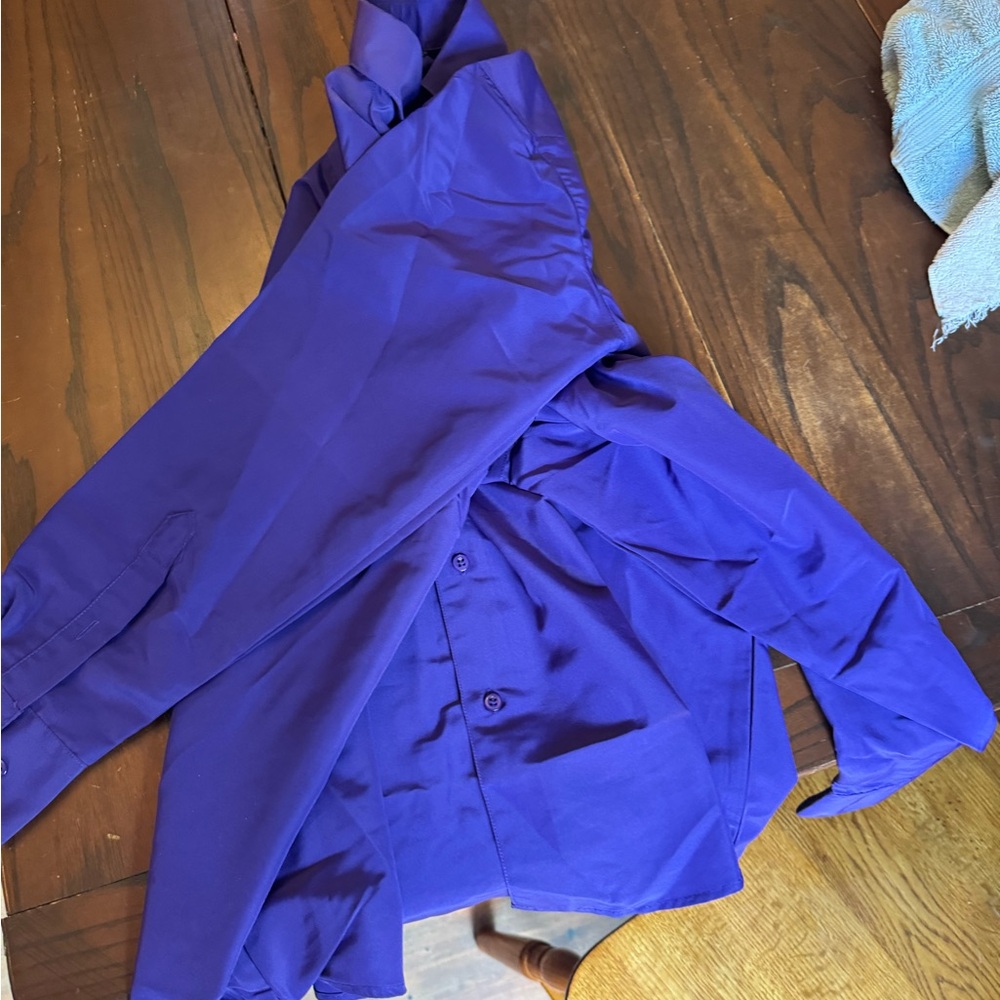 Vibrant Purple Button-Up Shirt
